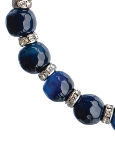 Blue Agate 8mm Rosary Bracelet