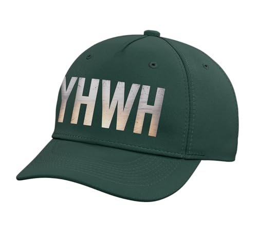 YHWH Christianity Jesus Christian Faith Adjustable Baseball Hat - color: Dark Green