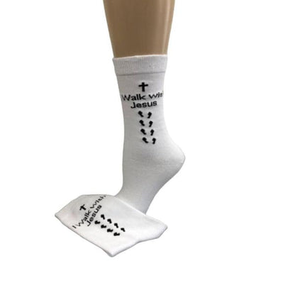 Sierra Socks Men's Combed Cotton Christian Cross Crew Socks - color: 3pr Wht, size: 10-13