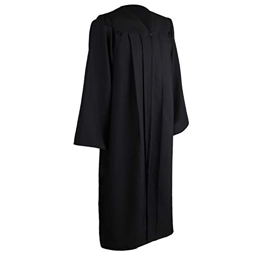 OSBO GradSeason Unisex Matte Robes for Graduation Gown, Choir Robes, Pulpit Robe and Pastor - color: Black, size: 54