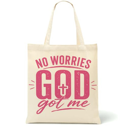 Faith Canvas Tote Bag, Christian Gifts for Women Mama Sister Inspirational Bible Verse Birthday Christmas - color: Christian 878
