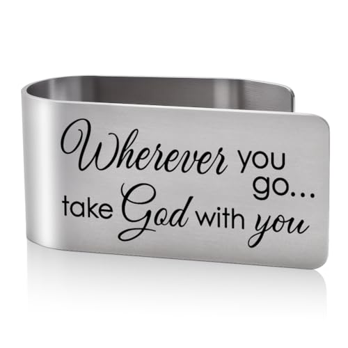 Take God with You Visor Clip for Cars Christian New Driver Gifts - color: silver 3