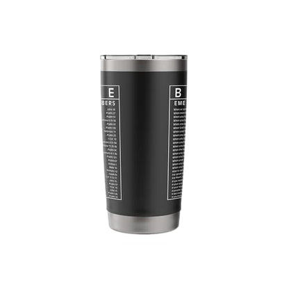 Bible Emergency Hotline Numbers Bible Verse Scripture Gift Stainless Steel Insulated Tumbler - color: Black