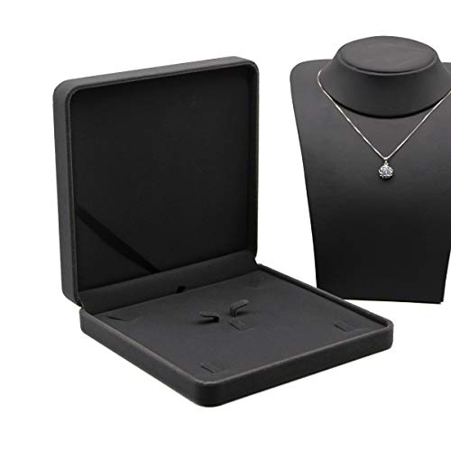 Jewelry Set Velvet Box Necklace Earring Ring Necklace Bracelet Gift Display Case Wedding Jewelry Storage Holder (Deep Gray) - color: Deep Gray