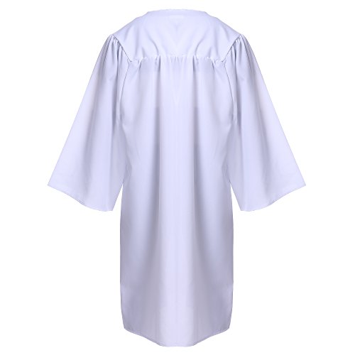 Newrara White Matte Choir Robes - 2 Pack for Baptism & Graduation - size: 51