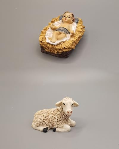 11-Piece Nativity Set - Hand-Painted Resin Holy Family Figurines, Complete Christmas Nativity Scene with Angel, 3 Kings, Shepherds & Animals for Home Decor & Gifts