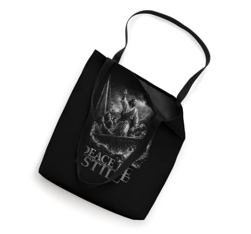Peace Be Still Christian Storm Faith Scripture Tote Bag