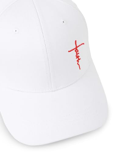 Christian Jesus Hats for Men & Women - Cross Logo Faith Baseball Caps - Ideal Religious Gifts for Thanksgiving and Christmas - color: White