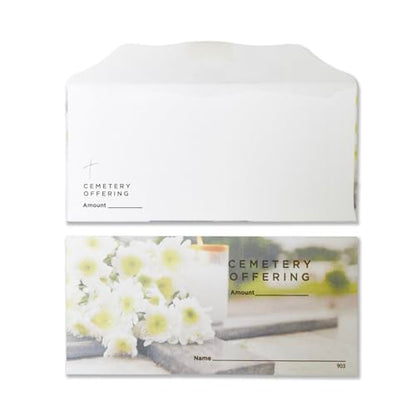 Cemetery Offering Envelopes for Church | 3" x 6 5/16" | Pack of 100