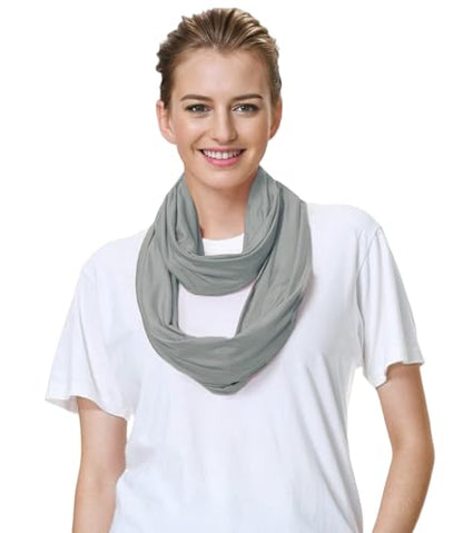 Lina & Lily Premium Modal Jersey Knit Women's Infinity Scarf Loop Lightweight - color: Dusty Mint