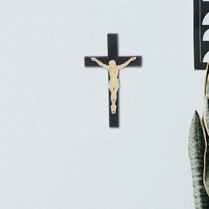 Luxshiny DIY Jesus Statue Decoration 3.93 Inch Christian Crucifix Wall Cross Figurines Set of 5 for Home and Office Religious Craft Ornament