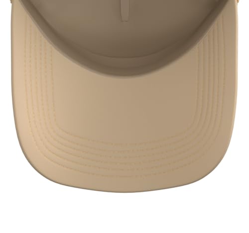 Half Hood Half Holy Tshirt Christian Jesus Ghetto God Funny Trucker Hat with Adjustable Mesh Back - color: Khaki