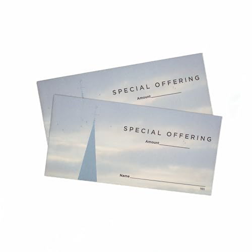 Special Offering Envelopes | Church Pew Envelopes for Tithe or Donation | 3" x 6 5/16" | Bill Size Fits Cash Check or Coin (100)
