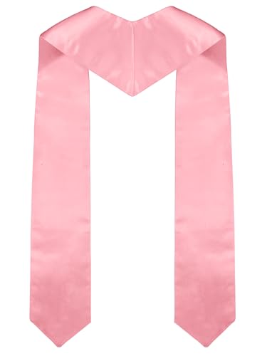 Piecatle Choir Stole with Cross Embroidery for Church, Ideal for Costume,60" - color: Pink
