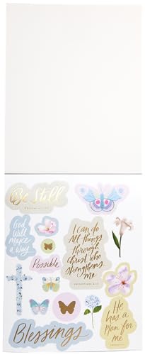 WORLD TRAVELER Eccolo Bible Quotes Sticker Book. 28 Pages of Inspirational and Prayer Themed Stickers - color: Stick To Faith