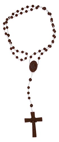 Vatican Imports Plastic Economy Rosary | 10 Bright Colors | Perfect for Camps, Groups and Retreats | Made in Italy | Christian Prayer Accessories - color: Brown