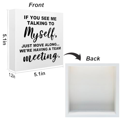 Funny Office Supplies Rustic Desk Decor White Wooden Box Sign - color: White0376