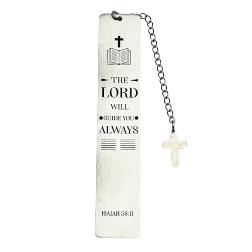 Bible Bookmarks Book Markers, Metal Christian Bookmark Gift Accessories (Isaiah 58:11) - style: Isaiah 58:11