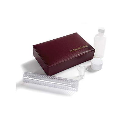 Broadman Portable Communion Set, Maroon, 25 Cups - size: 25 Count (Pack of 1)