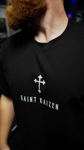 SAINT KAIZEN Men’s Shirts for Extra Softness - 220G Cotton Oversized - color: Angel Wings, size: Medium