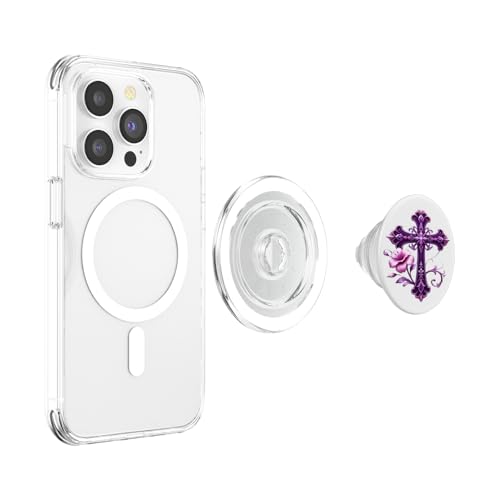 Elegant Cross Phone Stand Grip For Smart Phone And Tablets PopSockets PopGrip for MagSafe - style: Magnetic PopGrip