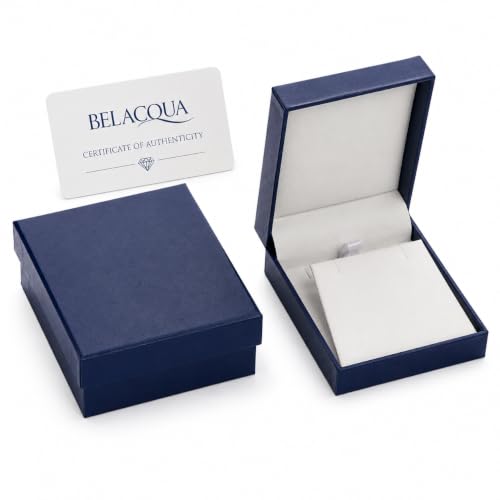 Belacqua 1/2-2 Carat Round Lab Grown Diamond Cross Pendant Necklace in Sterling Silver, 18 Inches Cable Chain, G-H Color, SI2-I1 Clarity, Fine Jewelry for Women, Gift Box Included - size: 2.00 Cttw