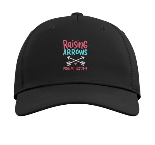 Raising Arrows - Christ Christian Psalm Bible Verses Adjustable Baseball Hat - color: Black