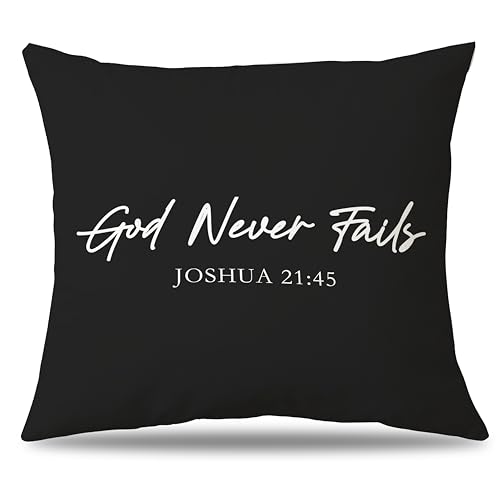 God Never Fails Throw Pillow Cover 18x18 inch - color: Bible02