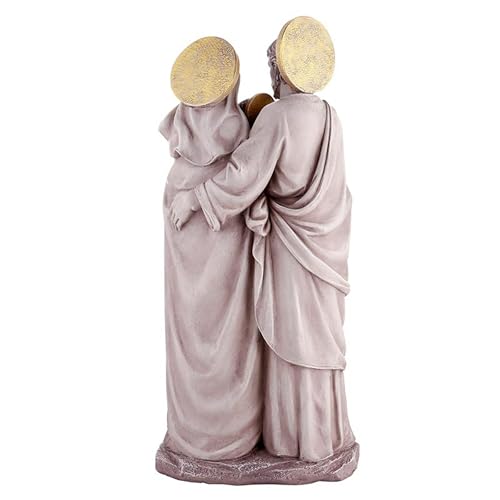 Avalon Gallery Garden Statue - Mary Joseph & Jesus Stone-Resin Devotional Sculpture, 25.5”H, Holy Family
