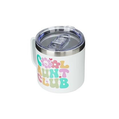 Best Auntie 14 oz Tumbler – Cool Aunt Club Cup, Funny Nutrition Facts Design, Birthday & Holiday Gift from Niece or Nephew - color: Cool Aunt