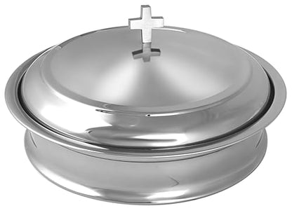 Communion Tray Set | Church Communion Tray Set | Stackable 1 Communions Tray with a Cover, 40-Hole Disk | Communions Supplies | Stainless Steel - Shiny Mirror Finish