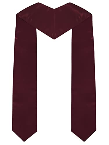 Piecatle Choir Stole with Cross Embroidery for Church, Ideal for Costume,60" - color: Maroon