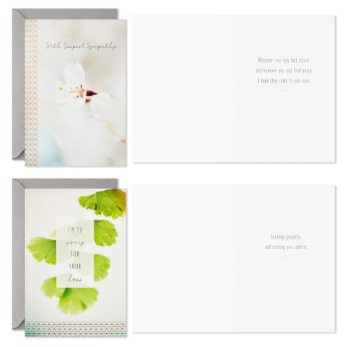 Hallmark Sympathy Cards, Assorted 16-Pack (Nature Photos)
