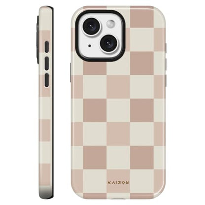 Kairos for iPhone 13 & iPhone 14 Case - Military Protection Checkerboard - color: beigeboard, size: iPhone 13 / iPhone 14(6.1",2021/2022)
