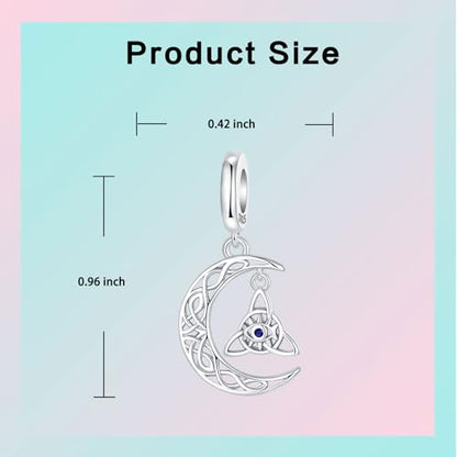 LUXILLA 925 Sterling Silver Charm Golden Family Tree Sparkling Cross Cute Dragon Charms Fits Bracelets Necklace Pendant Bead Jewelry Gift for Women Family Friends - color: Celtic Knot Charm