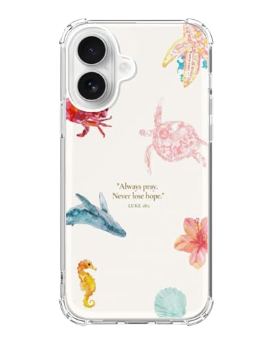 Summer Bible Verse Phone Case Compatible with iPhone 17, Tropical Christian Phone Cover for iPhone 17 - color: Tropical Christian