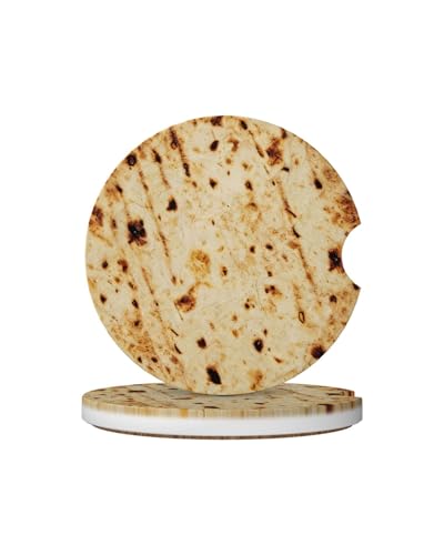 Ceramic Car Cup Coasters 2PCS - Pancake - color: Pancake