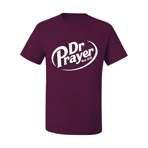 Enjoy Jesus T Shirts Funny Faith Tee Christian T Shirts for Men Inspirational Jesus Graphic Shirt - color: Dr. Prayer, size: X-Large