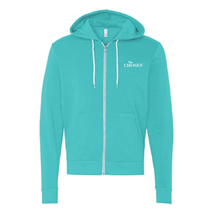 The Chosen Against The Current Hoodie – Unisex Fleece Sweatshirt | Faith Symbol Thirteen Fish Design | TV Series Inspired - color: Teal, size: Medium