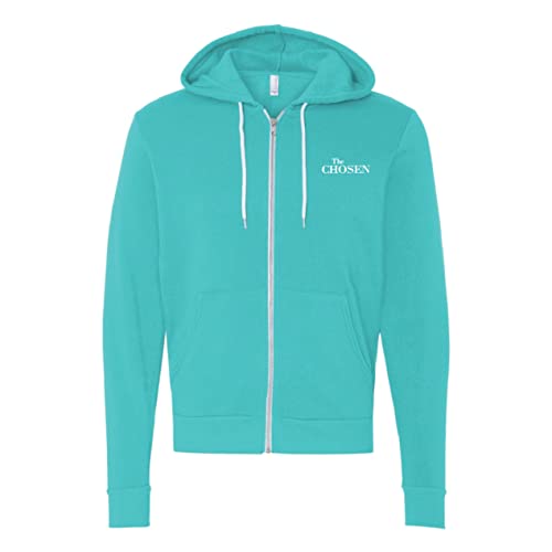 The Chosen Against The Current Hoodie – Unisex Fleece Sweatshirt | Faith Symbol Thirteen Fish Design | TV Series Inspired - color: Teal, size: Small