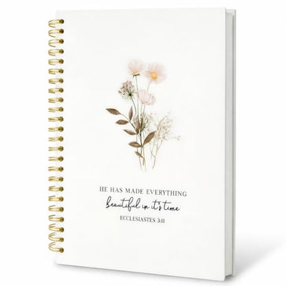 Bible Journal for Women, Prayer Journal with Lined Pages, Hardcover - color: Ecclesiastes 3:11