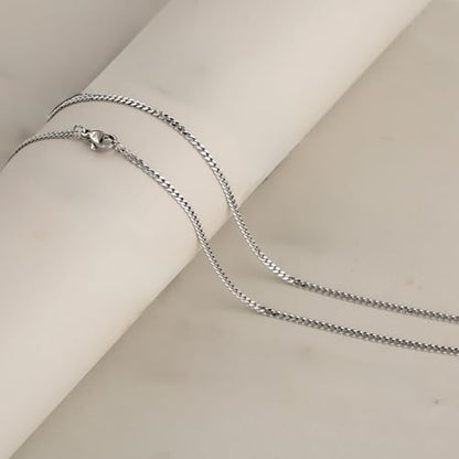 Cross Necklace for Men, Stainless Steel Black/Silver Cross Pendant Religious Necklace Christian Jewelry Chain 60 cm/23.6 inches - color: Silver & Black