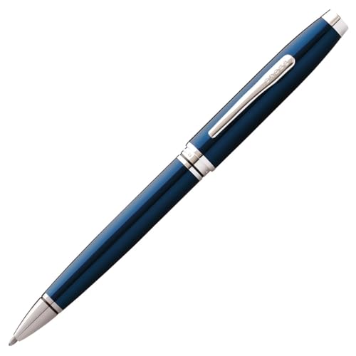 Cross AT0662-9 Coventry Ballpoint Pen, Oil Based, Blue Lacquer, Genuine Imported - color: blue lacquer, style: Single Item