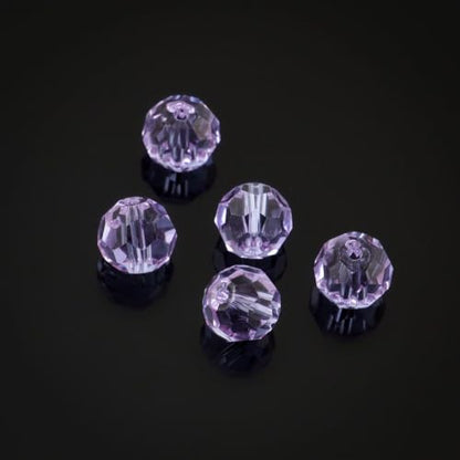100pcs Adabele Austrian 4mm (0.16 Inch) Small Faceted Round Crystal Beads Light Violet Compatible with Swarovski Crystals Preciosa - color: Light Violet, size: 4mm Small (100pcs)
