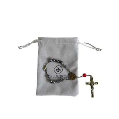 6cm Black Gallstone Rosary Catholic Rosary For Car Hanging Prayer - color: black