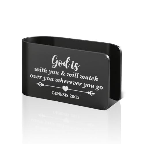Genesis 28:15 Car Visor Clip, Christian Visor Clip for Men Women - color: Black06