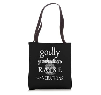 Christian Faith Bible Theme Grandmother Motivational Gift Tote Bag