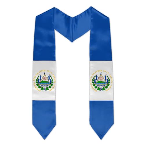 Graduation Flag Stole Sash Scarf Day Gifts - color: El Salvador Flag