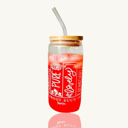 Elly and Grace Christian Tumbler for Women, 20 oz. Bible Verse Tumbler, Christian Cups for Women, Faith Mug, includes lid and straw (Philippians 4:8 20oz)