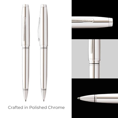 Cross Coventry Polished Chrome Ballpoint Pen, Medium Point, Black Ink - color: Polished Chrome